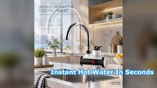Haznesiz ısıtmalı musluk, 3300W güç, suyu 3-5 saniyede ısıtır, mutfak, balkon ve banyo için uygundur
